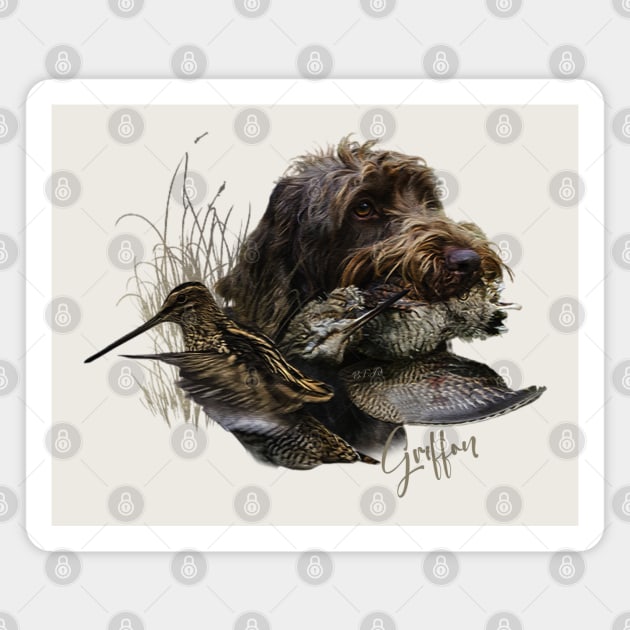 Wirehaired Pointing Griffon , Woodcock hunting Magnet by German Wirehaired Pointer 